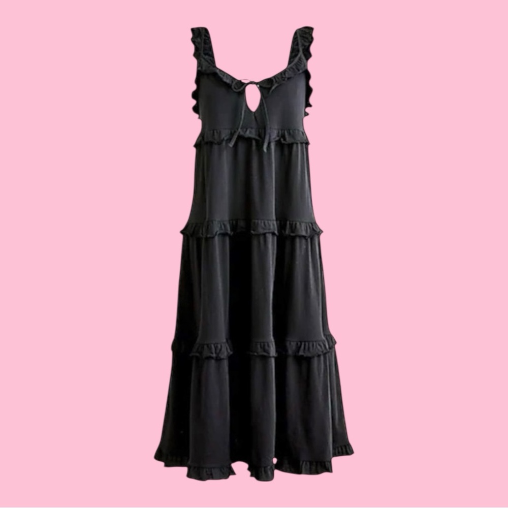 J. Crew Tiered Knit Keyhole Maxi Dress NWT
